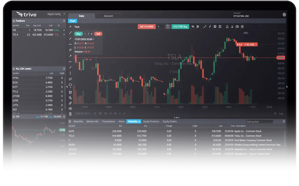 Trive Investor Platform Screenshot